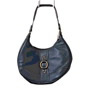 The Sak Iris Black Leather Pebbled Shoulder Bag